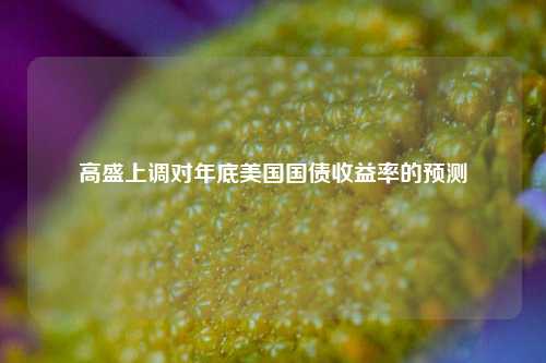 高盛上调对年底美国国债收益率的预测  第1张
