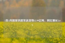 1至4月国家铁路发送货物12.99亿吨，同比增长3.6%